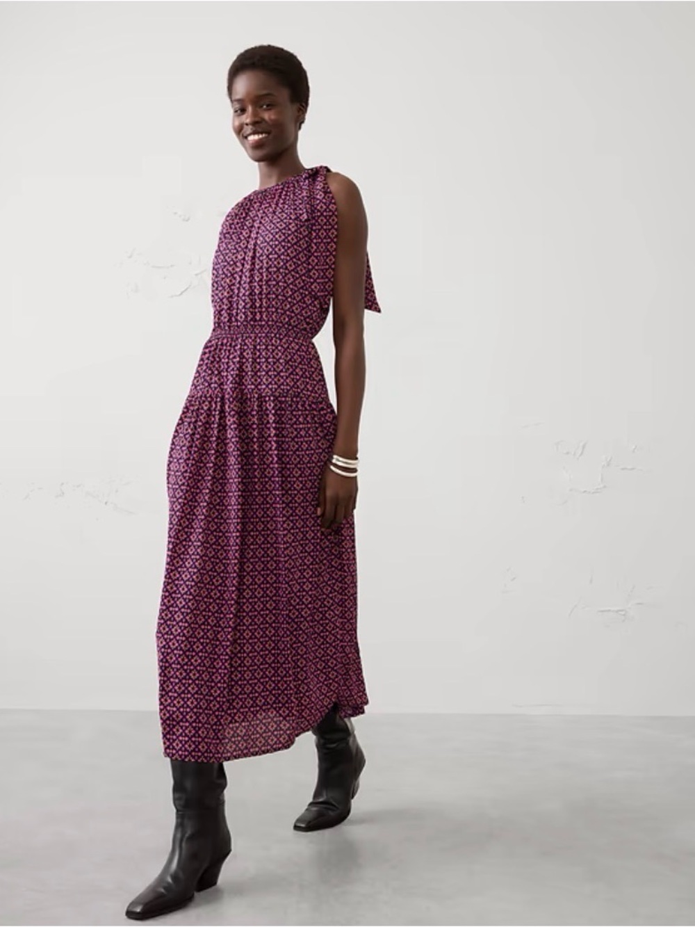 Drop Waist Midi Dress